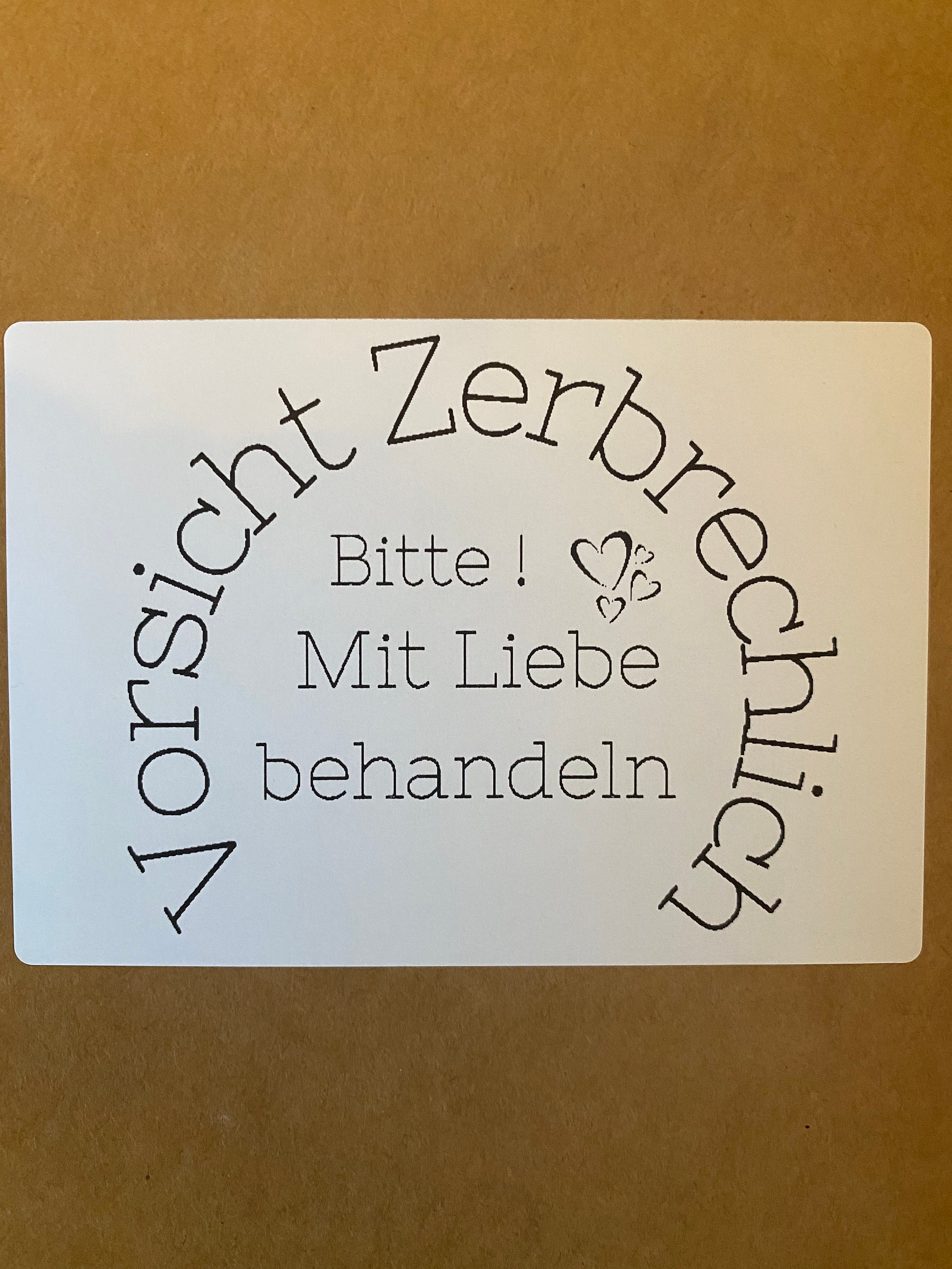 Vorsicht zerbrechlich - Aufkleber Sticker Sticker