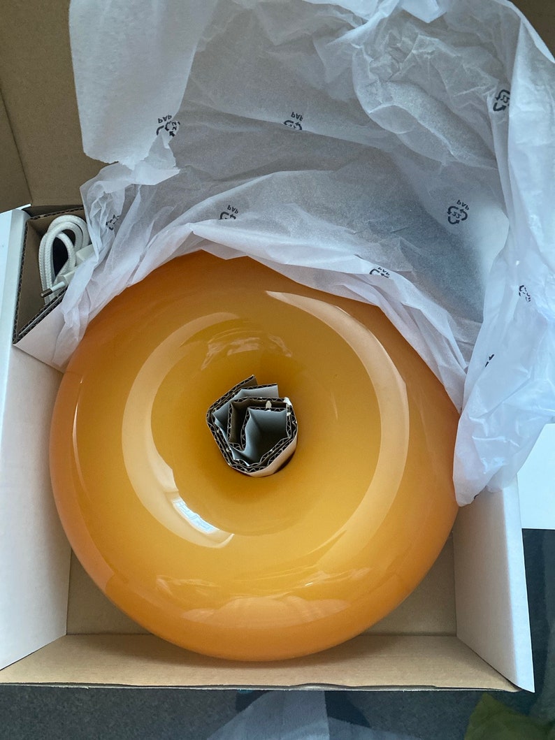 Varmblixt Donut Retro Lampe // Ikea // Orange // Original // Lamp zdjęcie 4