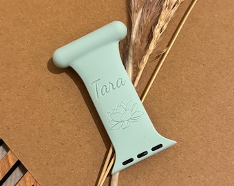 Personalized Apple Watch Fob Strap: Silicone Nurse/Healthcare iWatch Band