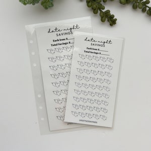 Date Night Savings Challenge | Minimalistic Savings Tracker | Personal Spending Budget