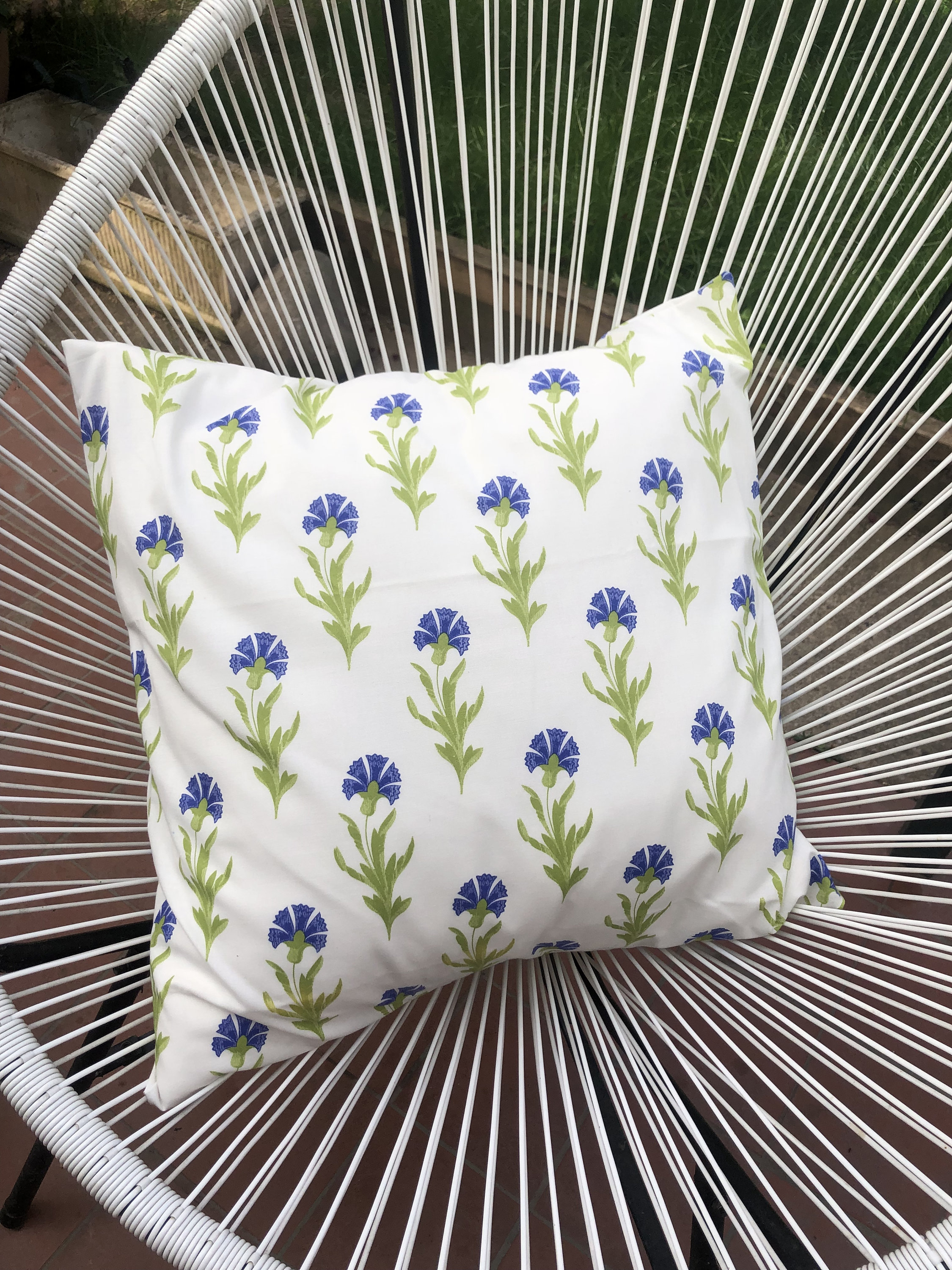 Handmade Vintage Floral Cushion Covers Blue/white Etsy UK