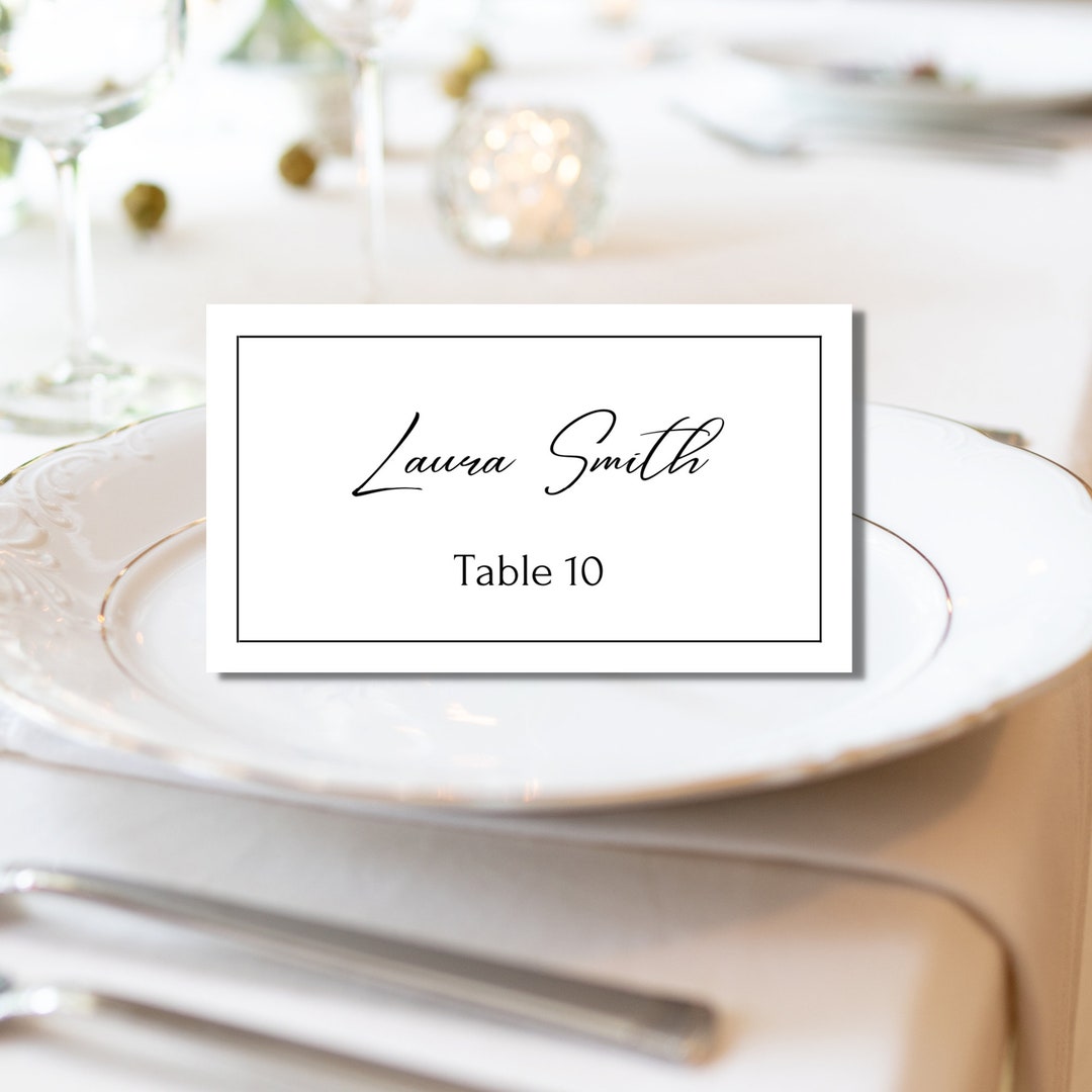 Image 4 for Place Card Template 6 Per Sheet
