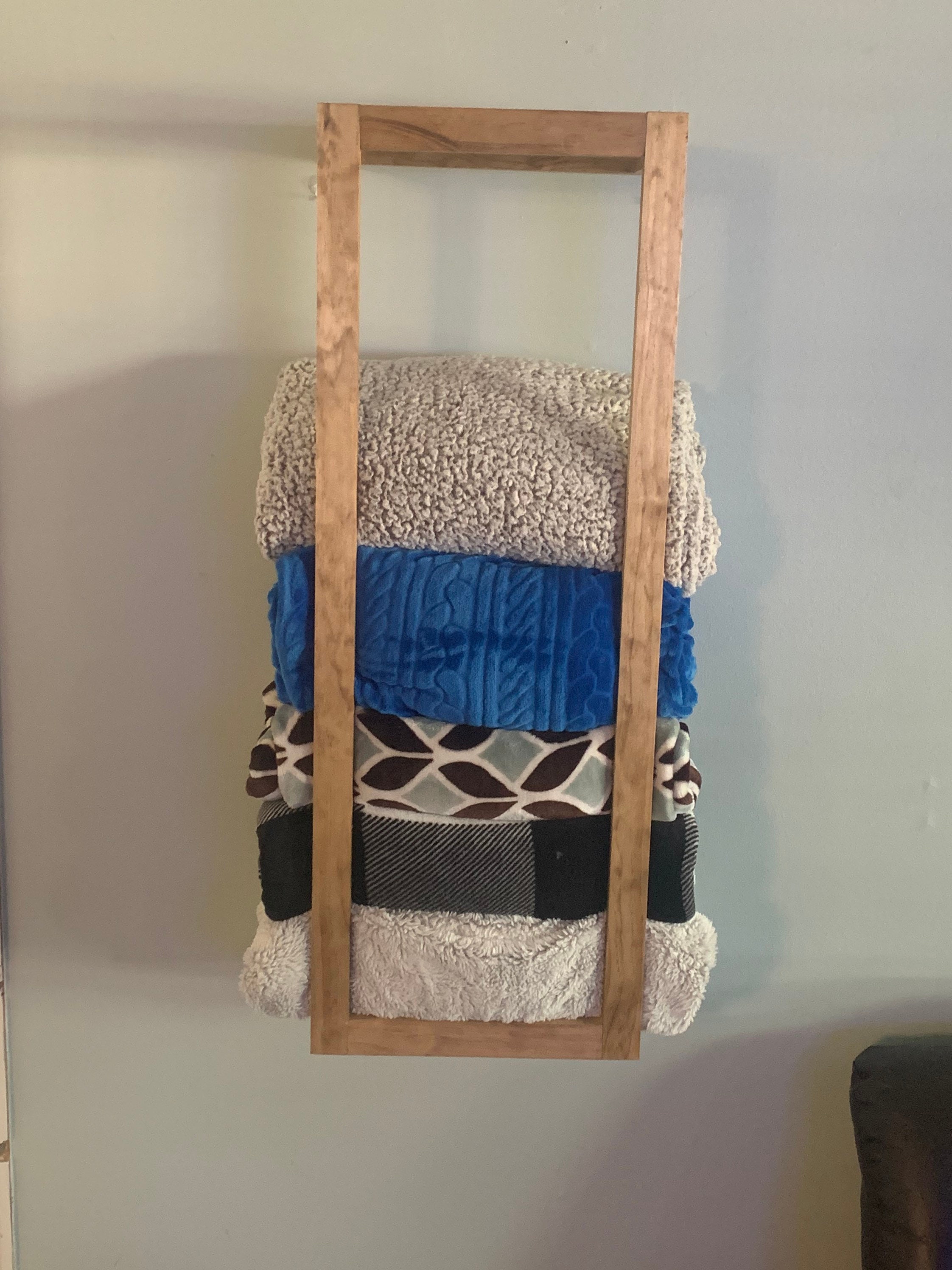Wall // Blanket // Holder // Rack // Storage // Shelf // Etsy