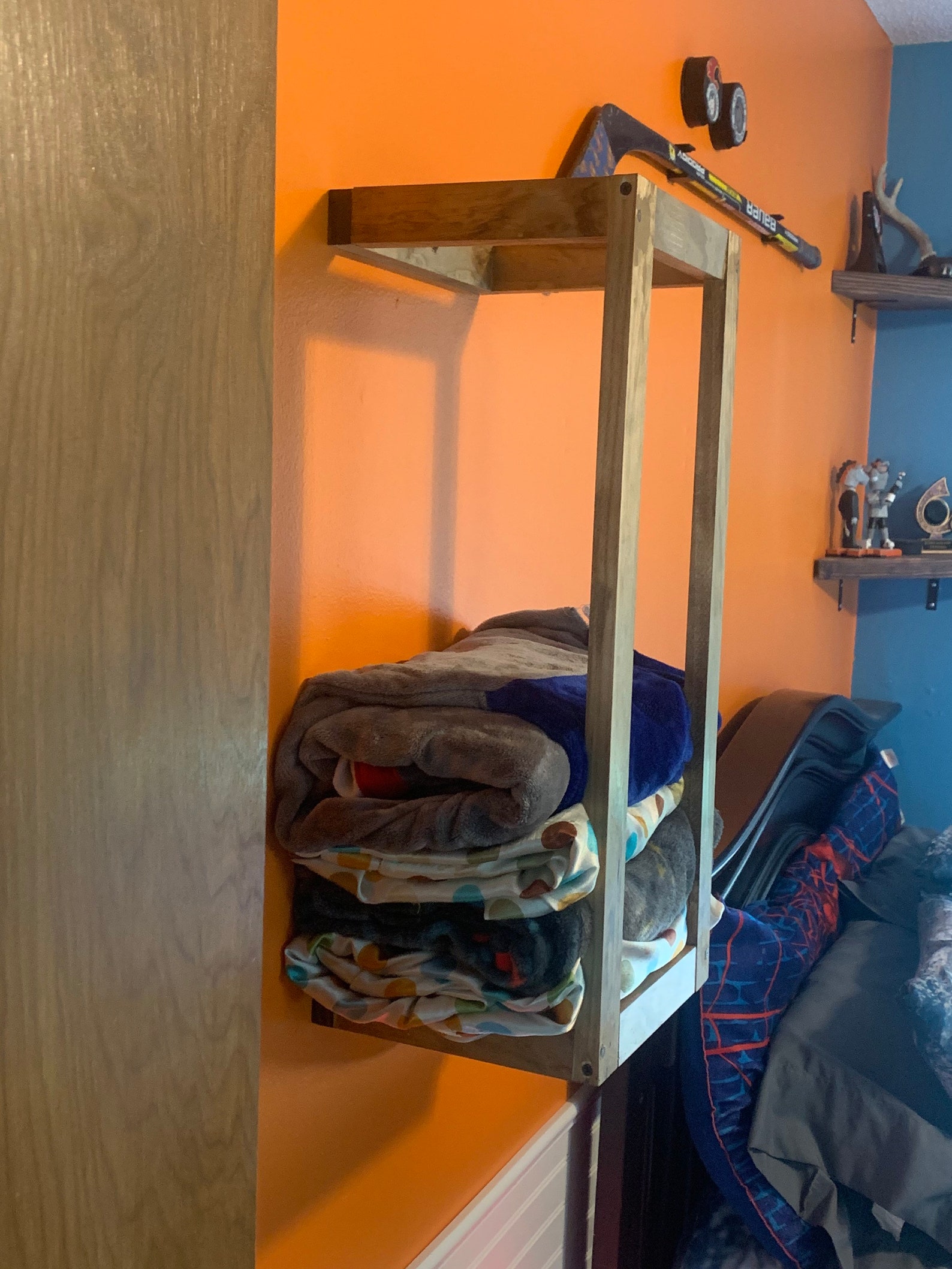 Wall // Blanket // Holder // Rack // Storage // Shelf // Etsy