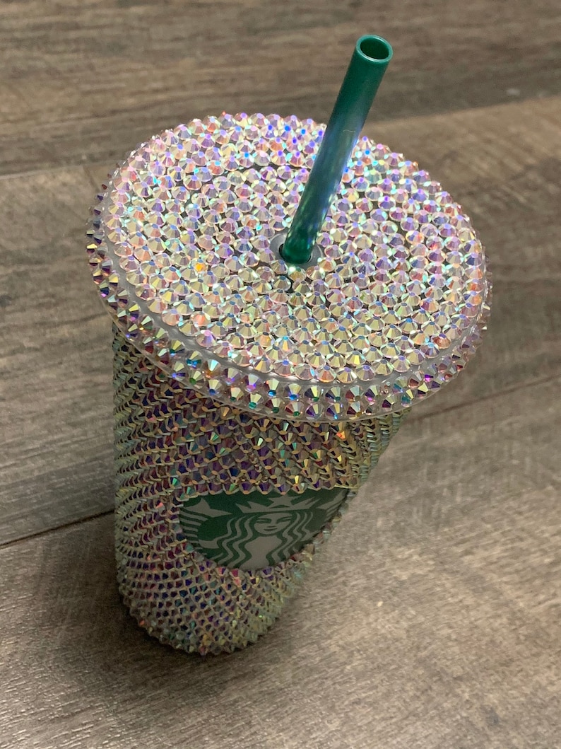 Starbucks  Bling  Rhinestone  Tumbler  Cup  Lid And Straw Included  Personalize Optional
