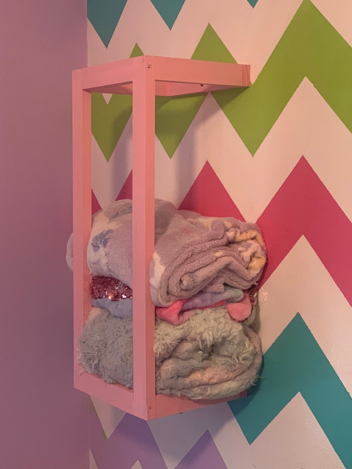 Wall // Blanket // Holder // Rack // Storage // Shelf // Etsy