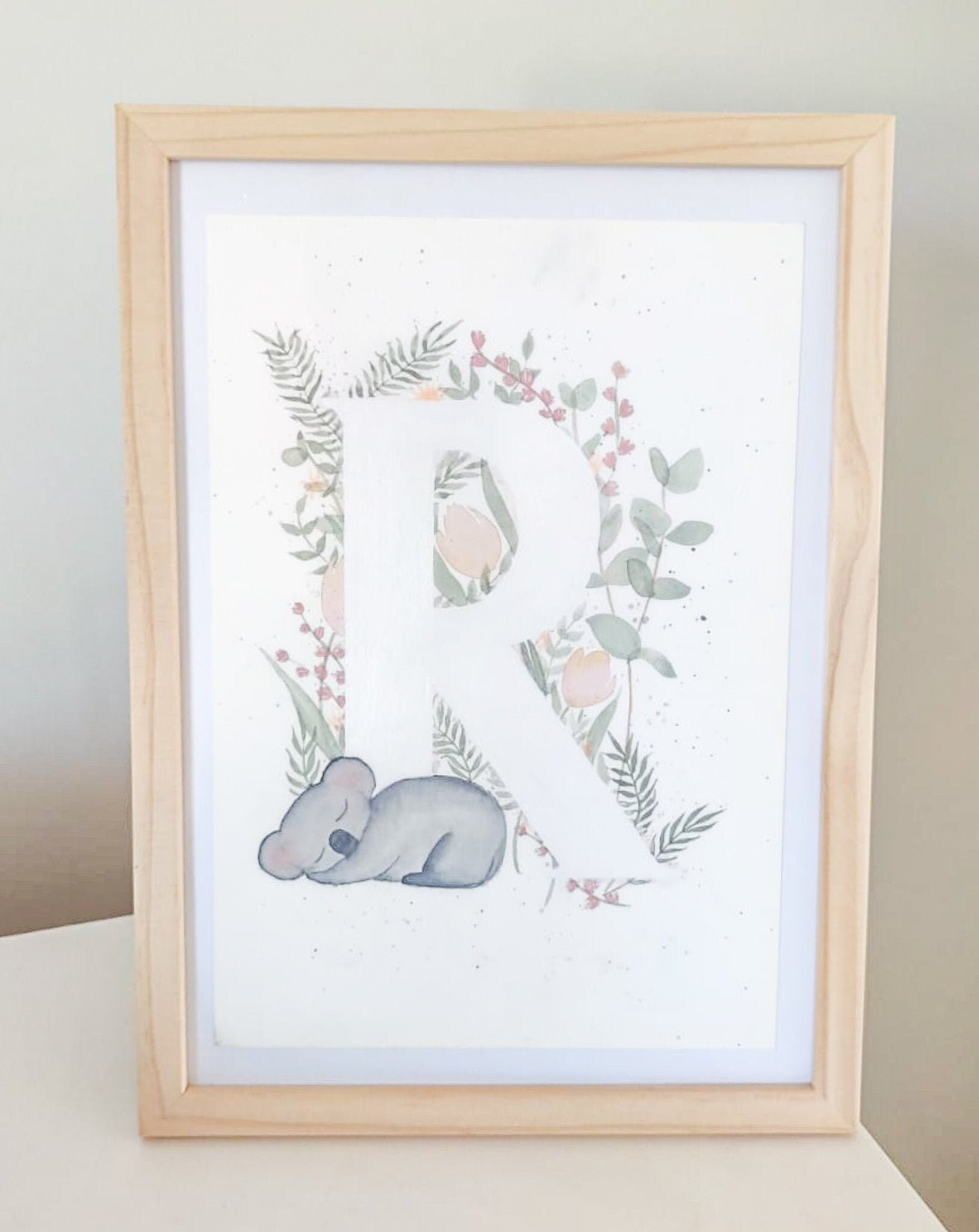 Aquarelle de Naissance Originale - Personnalisation Handmade Made in France