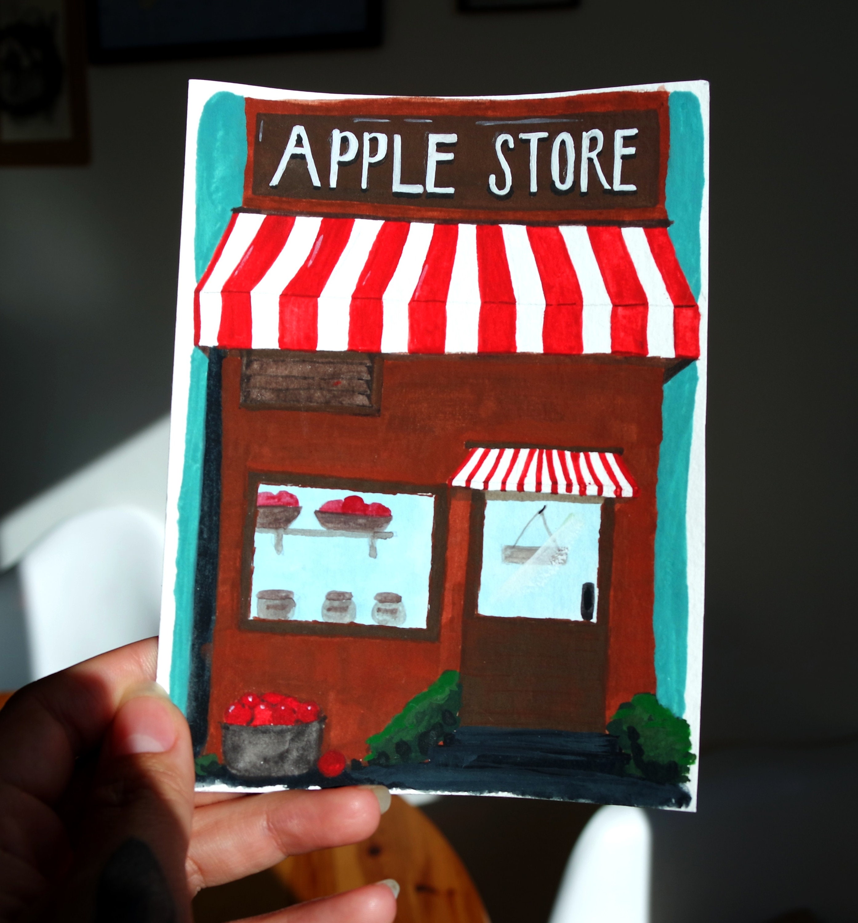 Gouache Apple Store - Faite Main