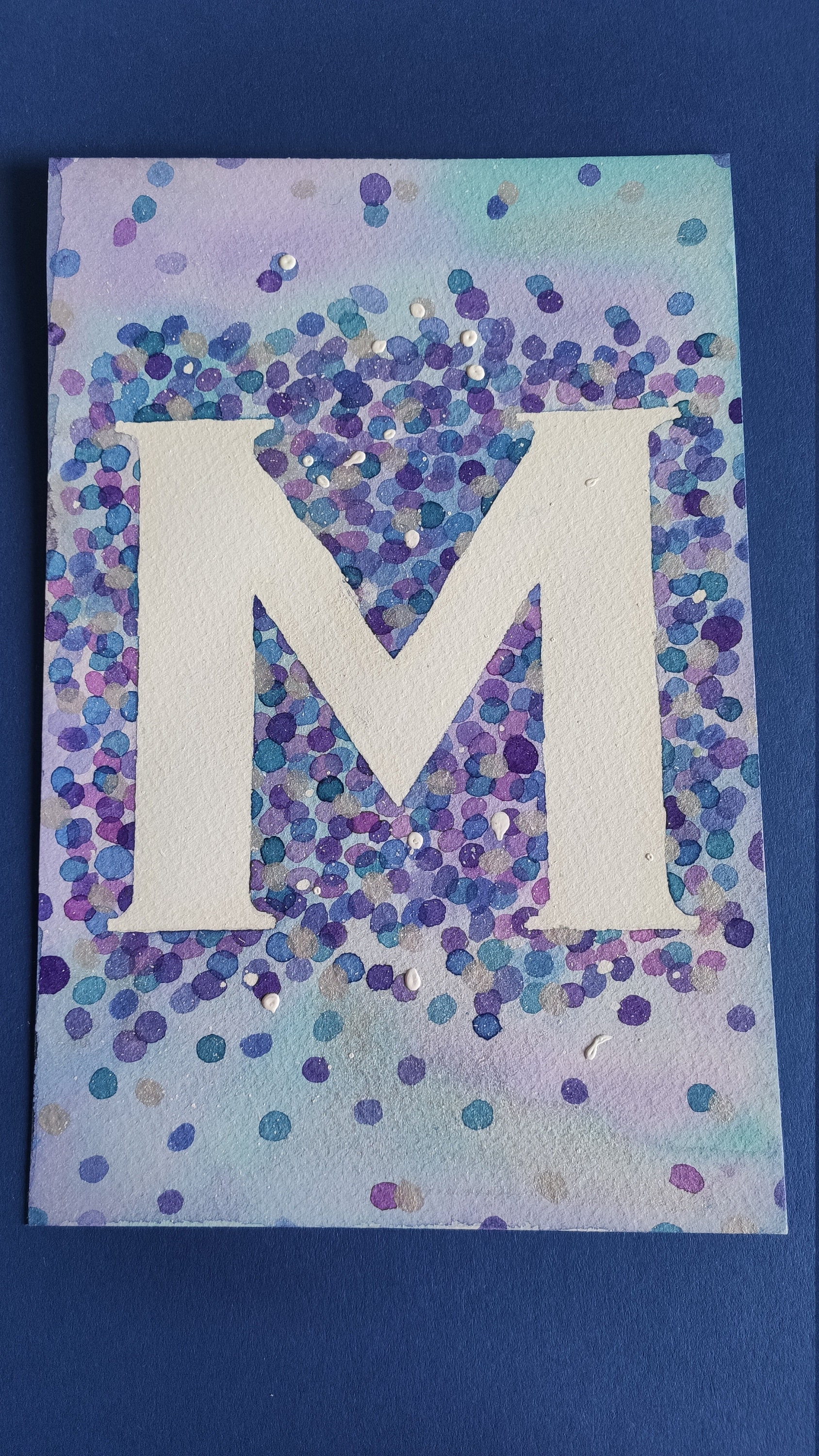 Lettrage Personnalisé Format A5 en Aquarelle Faite Main