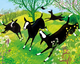Zwartbles in Spring Series 1 - Frolics with lambs