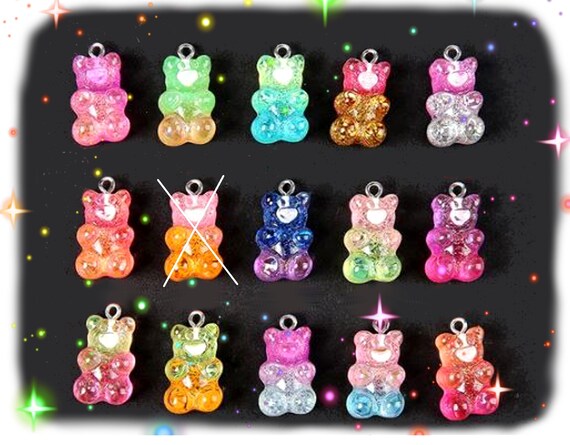 10pcs Cute Resin Candy Cabochon Charms Pendant For DIY Earring Keychain  Necklace