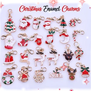 Enamel Charms Christmas Santa Pendant Reindeer Jewelry Cute Cute Ornament Snowman Earrings DIY Craft Jewelry Supplies Gift