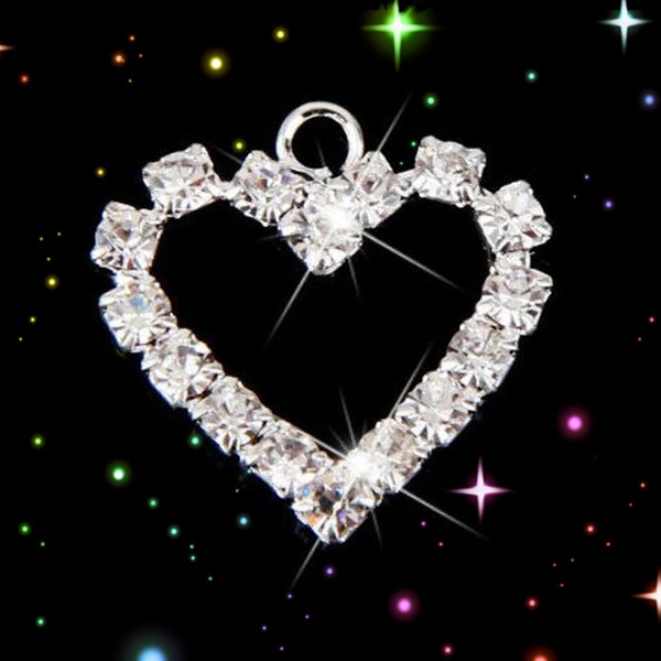 Summer] Jewelry Strass Charm Pendant Diamond Bijoux Woman St Valentin Coeur Amour Romantic Lovers Couple Friends Love Gift