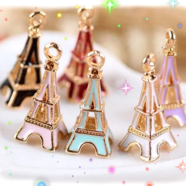 Summer] Paris Charms Eiffel Tower Email France Tour Eiffel Pendant Bijoux Woman St Valentin Amour Bracelet Romantic Love Gift