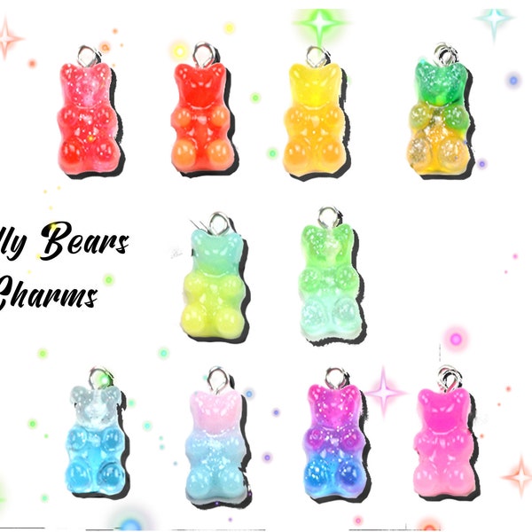 Jelly Bear Keychain Etsy