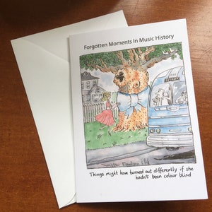 Biglietto di auguri vuoto comico Yellow Ribbon