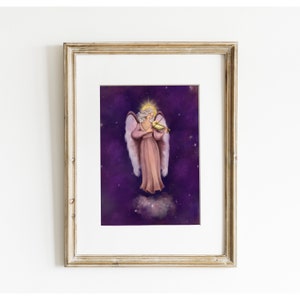 Poster / print guardian angel of music with starry sky, A6 postcard, lucky drawing image 4