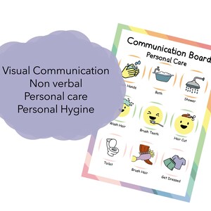 Non Verbal Communication Board | Personal Care and Needs| Communication ...