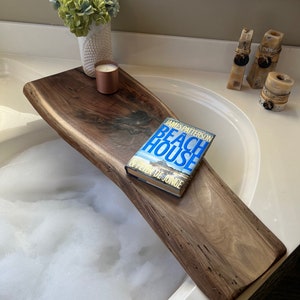 Bath Tray Wood Bath Caddy Live Edge Bath Board Bathtub Board Bathtub Caddy New House Gift Wedding Present Wood Gift Free Shipping Elevated