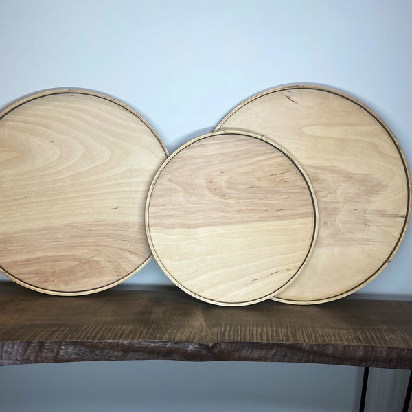 Round Charcuterie Board With Lip Etsy