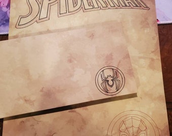 Spiderman inspired stationary set