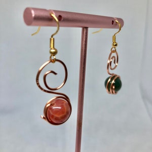 Agate stone copper swirls