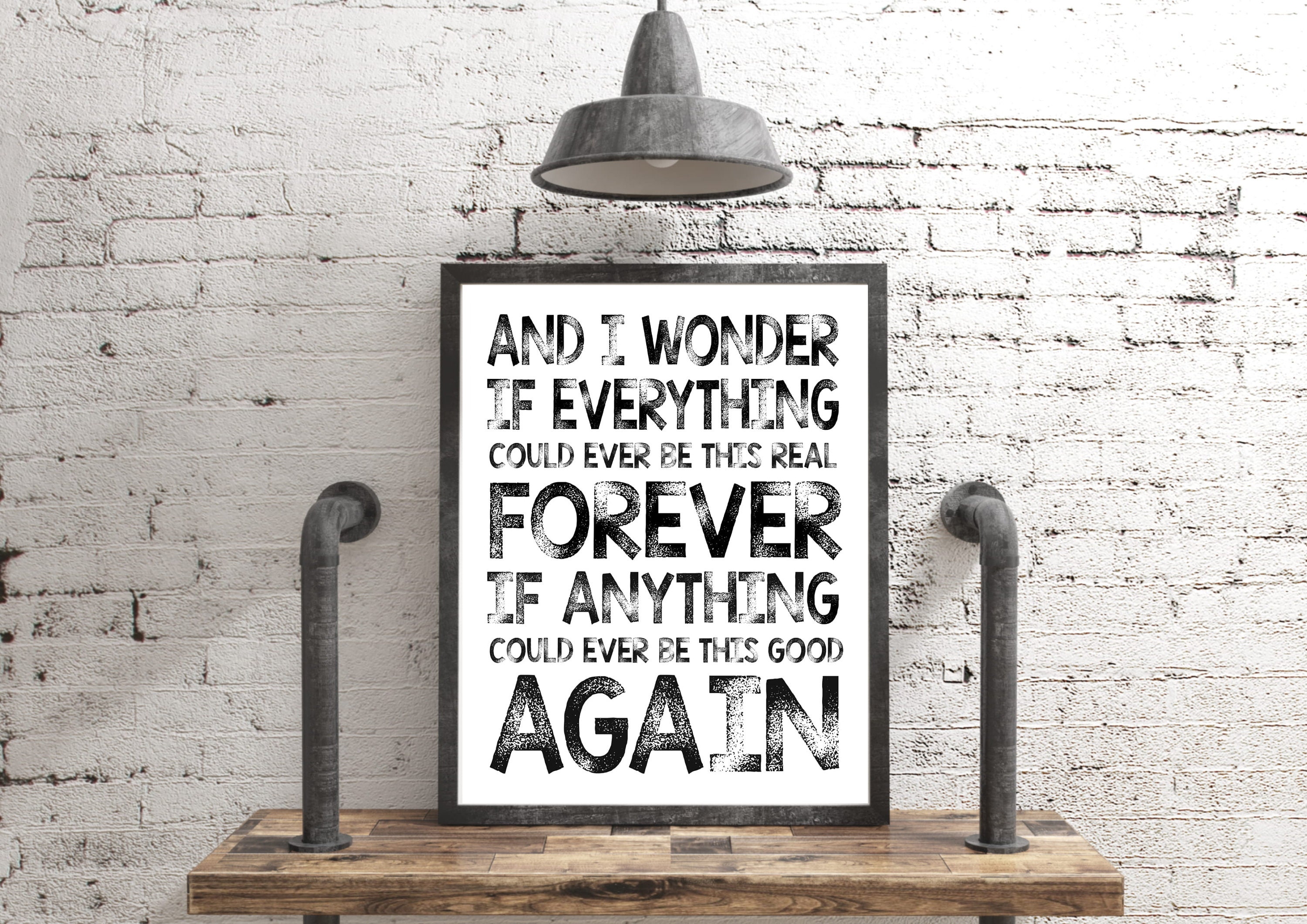 Foo Fighters Everlong Lyrics Print First Dance Print Wedding | Etsy