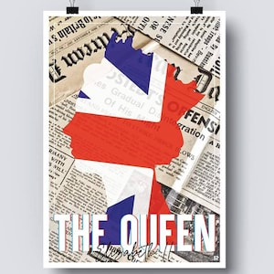 Queen Elisabeth II A3 poster