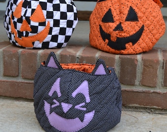 Trick-or-Treat Bucket – Handmade Quilted Candy Bag for Halloween
