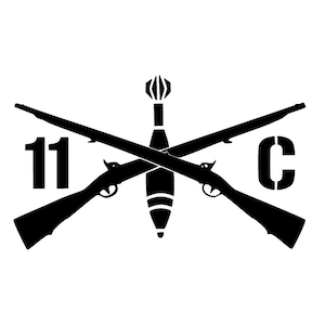 11 Charlie Indirect Fire Infantryman Crossed Riffles / SVG/ PNG/ JPEG/ Instant Download/