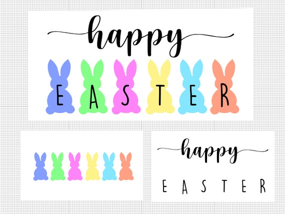 Happy Easter SVG / Easter Bunny PNG - Etsy Canada