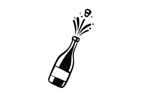 Champagne Bottle Pop SVG - Etsy Champagne Bottle Pop SVG - Etsy