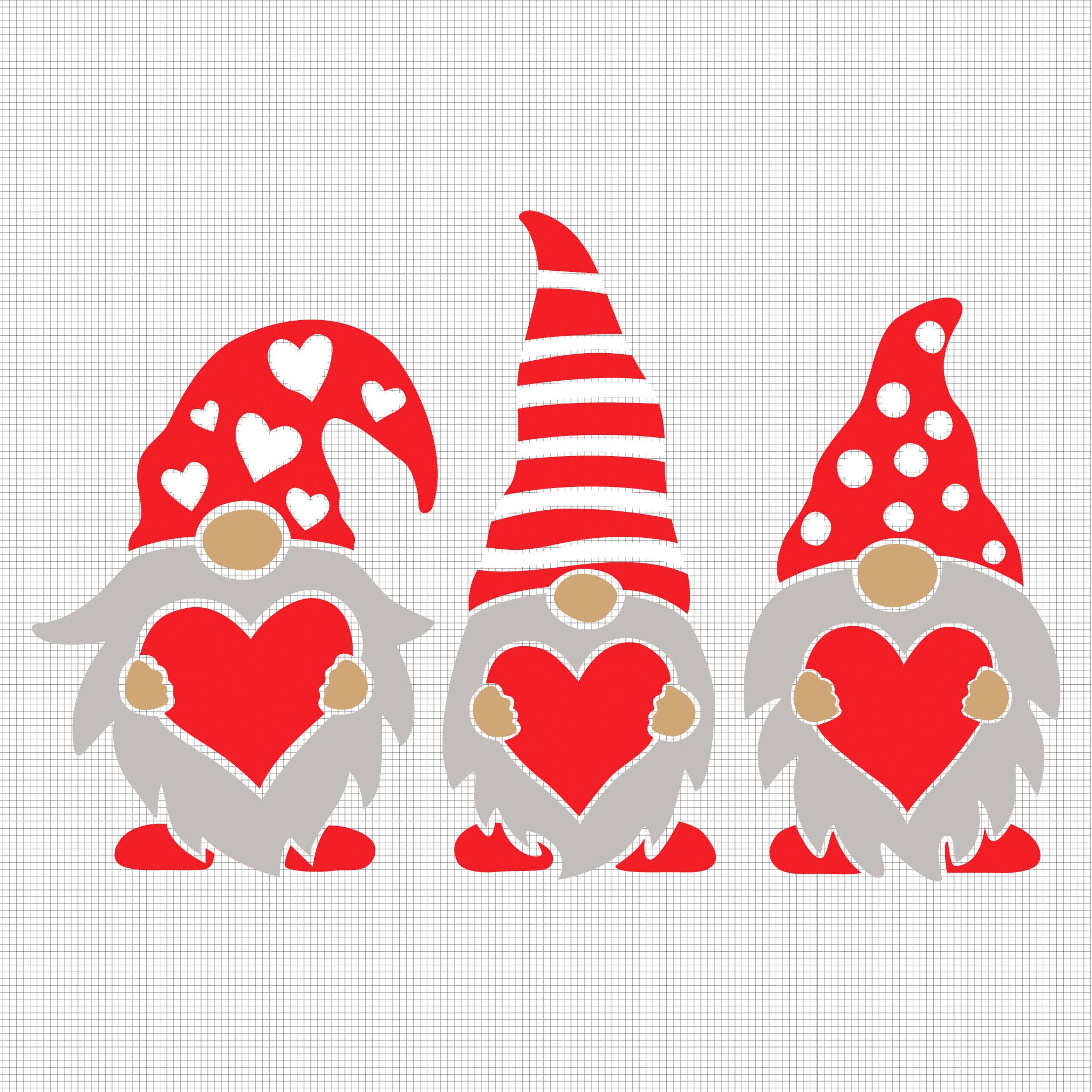 Grands Gnomes De Jardin 21 Pouces – Saint-Valentin, Différents Styles, Multicolores, MGO