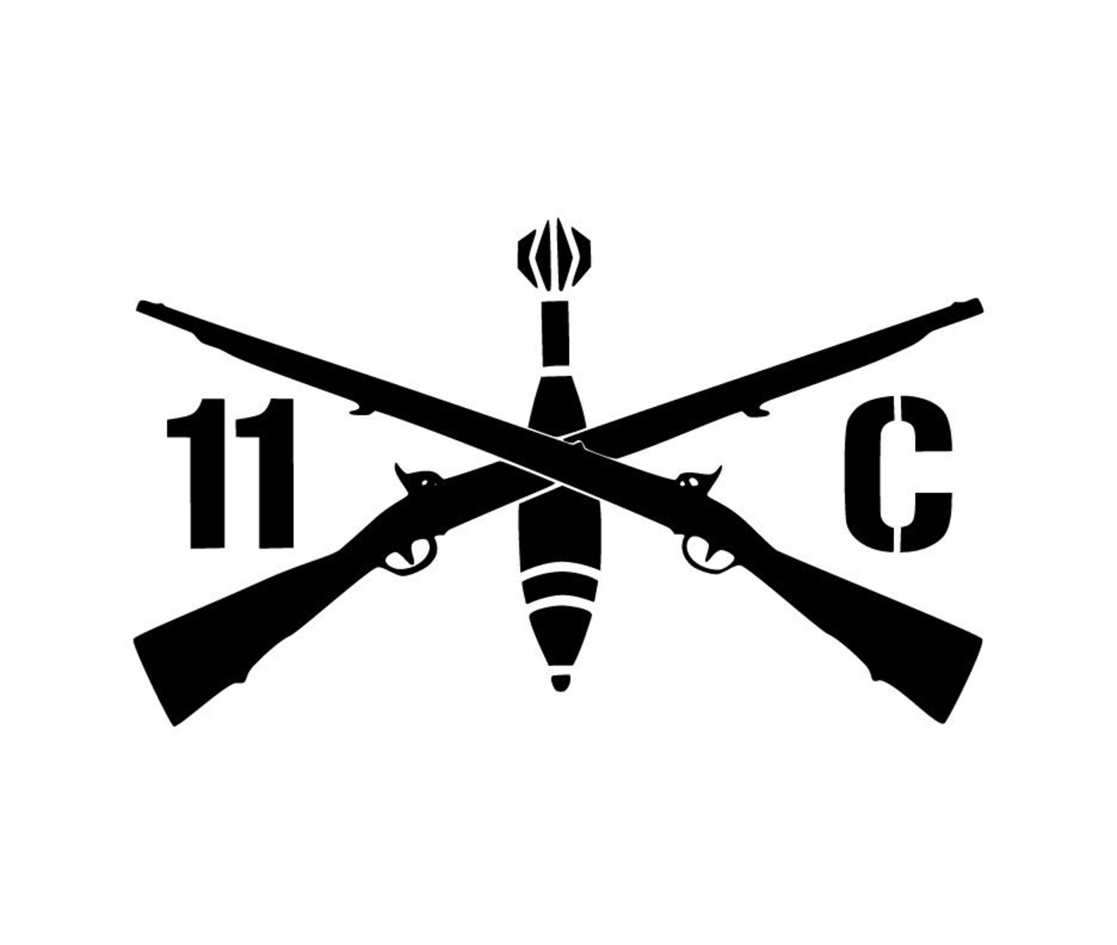 11 Charlie Indirect Fire Infantryman Crossed Riffles SVG Etsy UK