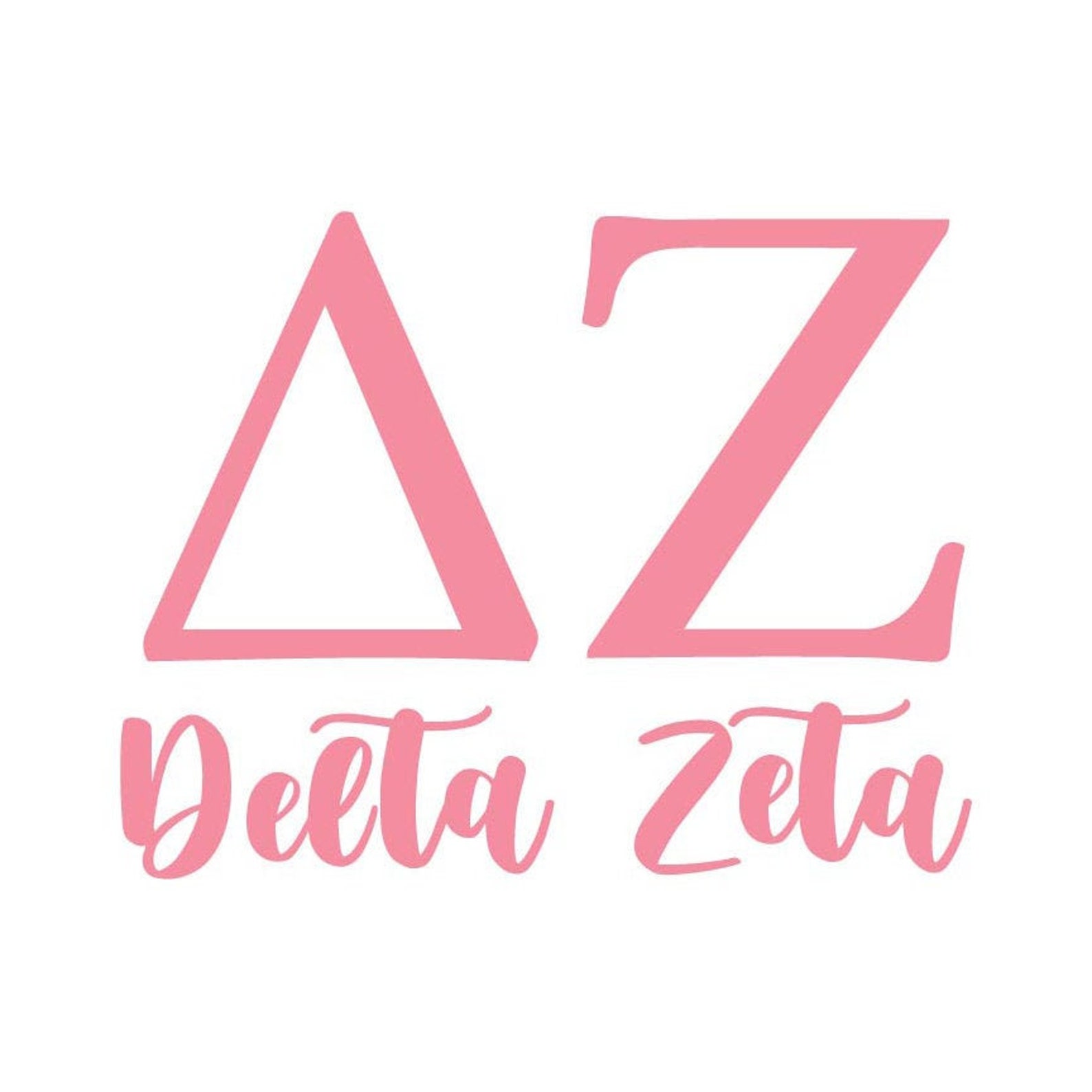 ΔΖ Delta Zeta SVG | Etsy