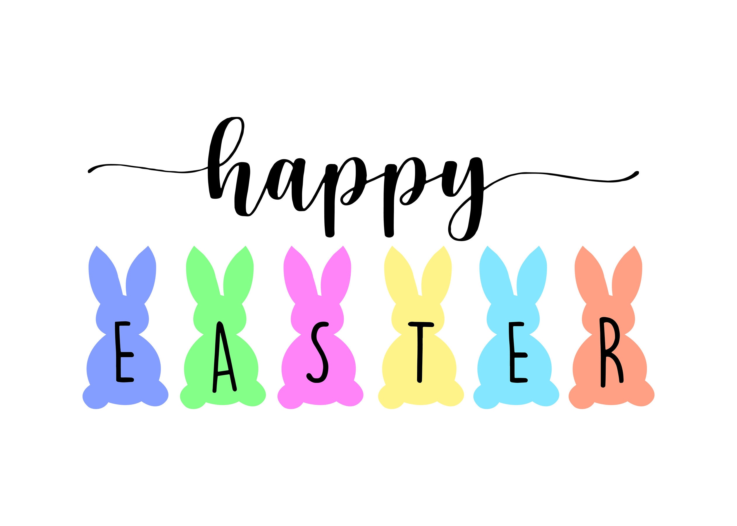 Happy Easter SVG / Easter Bunny PNG