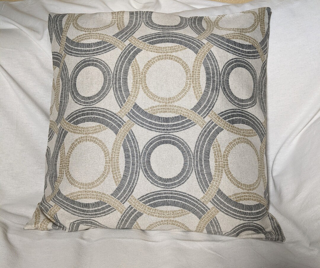 Large Indoor/outdoor Fabric With Gray and Beige Contemporary Etsy