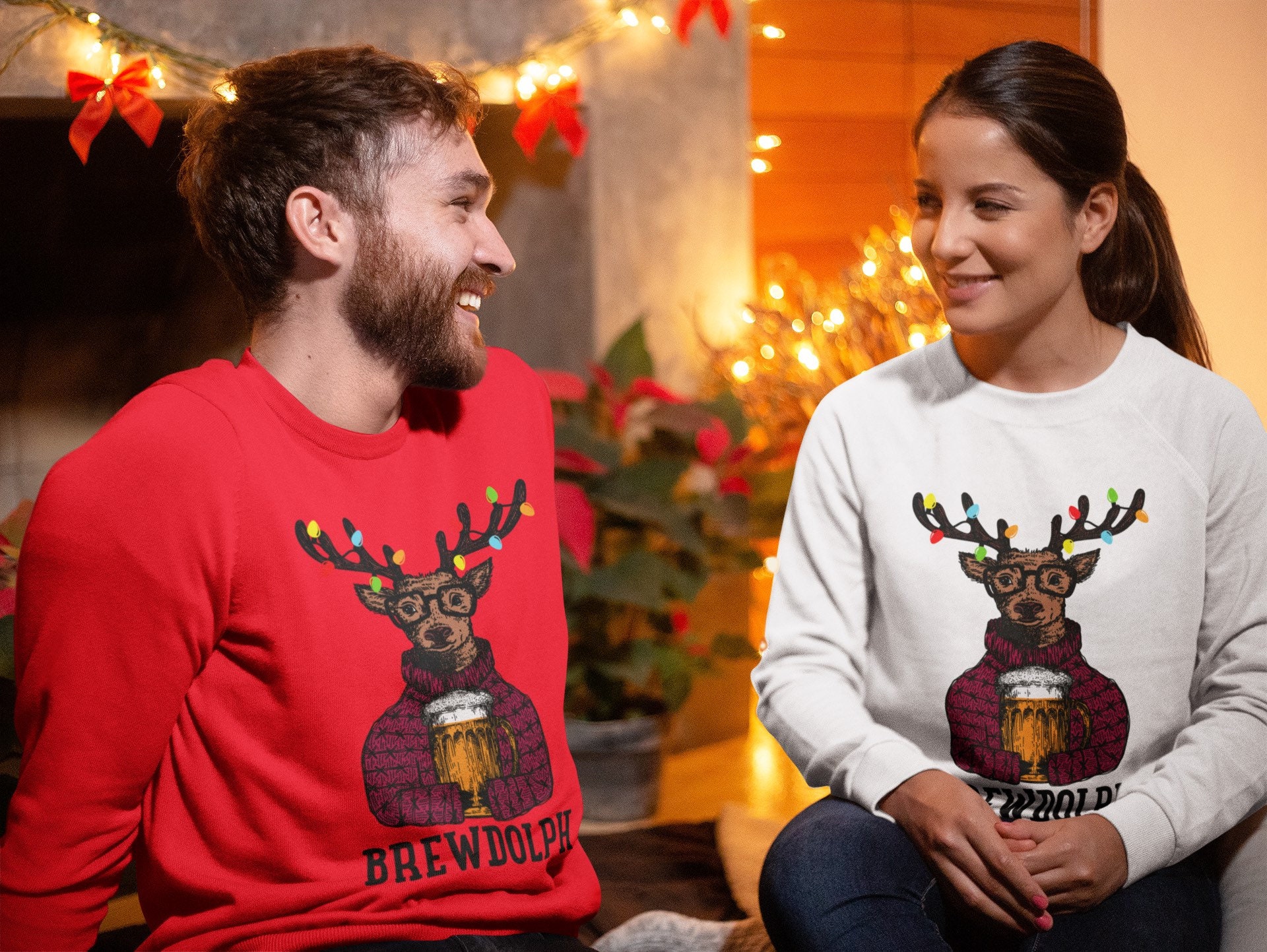 Brewdolph Christmas Sweatshirt Unisex 