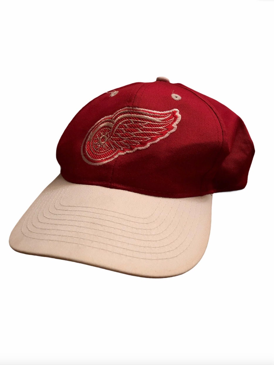 VINTAGE 90s DETROIT RED WINGS #1 APPAREL DRAWSTRING CAP HAT – Stay Alive  vintage store