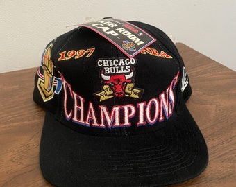 1997 NBA Champions Chicago Bulls Locker Room Snapback Hat New With Tags