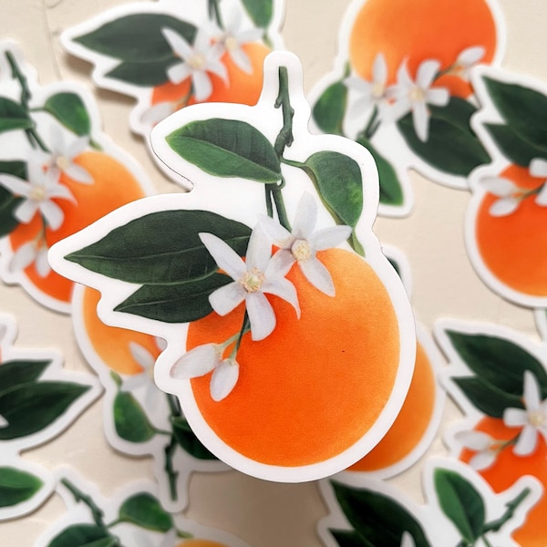 Florida State Flower Vinyl Die-cut Sticker, Orange Blossom Sticker, Small Sticker, Florida Sticker, Florida Art, Travel Stickers