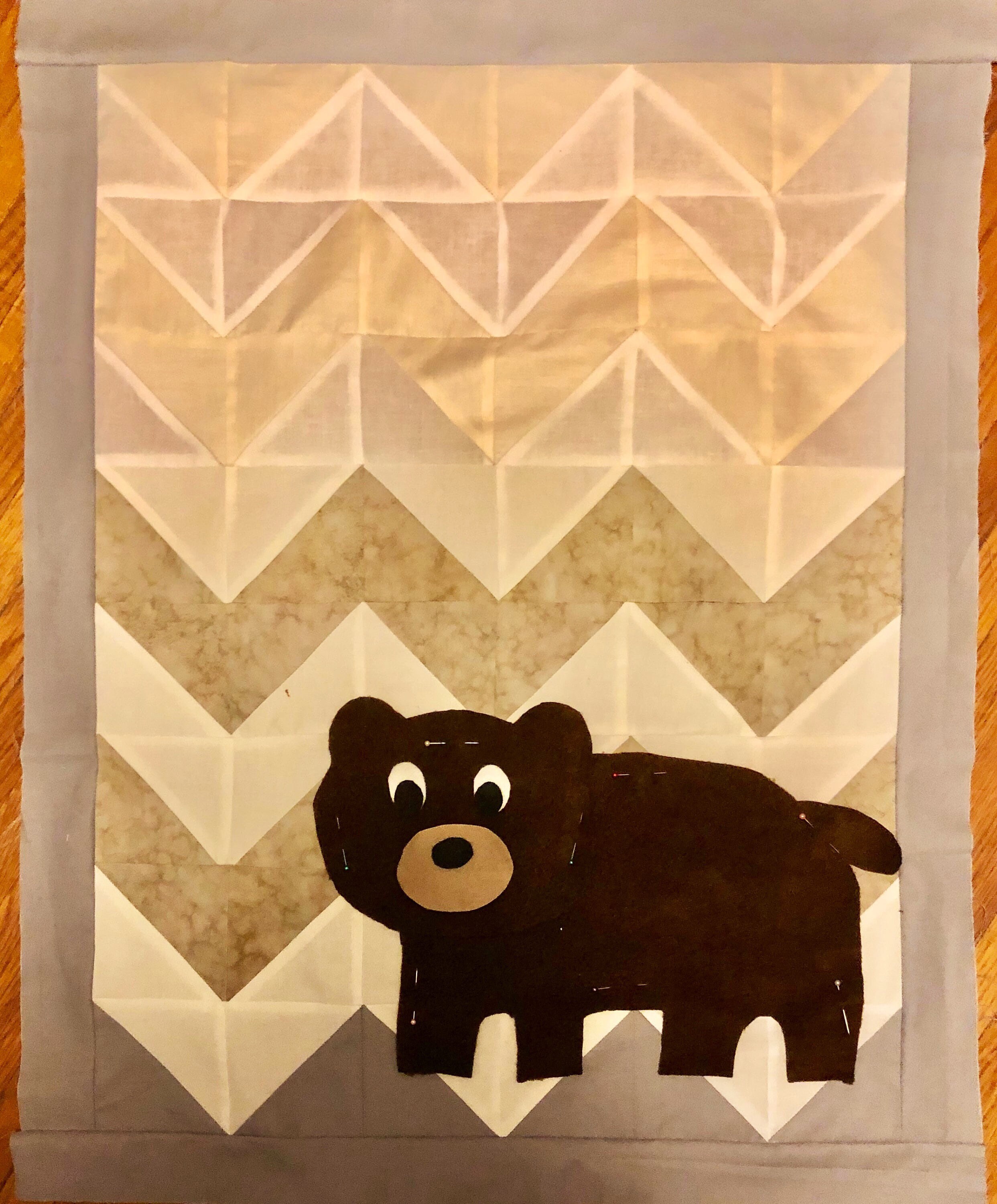 Baby Quilt, Brown Bear Quilt , Chevron Quilt Etsy UK