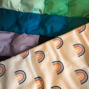 Baby quilt, puffy quilt, bubble quilt, biscuit quilt, jewel tone quilt