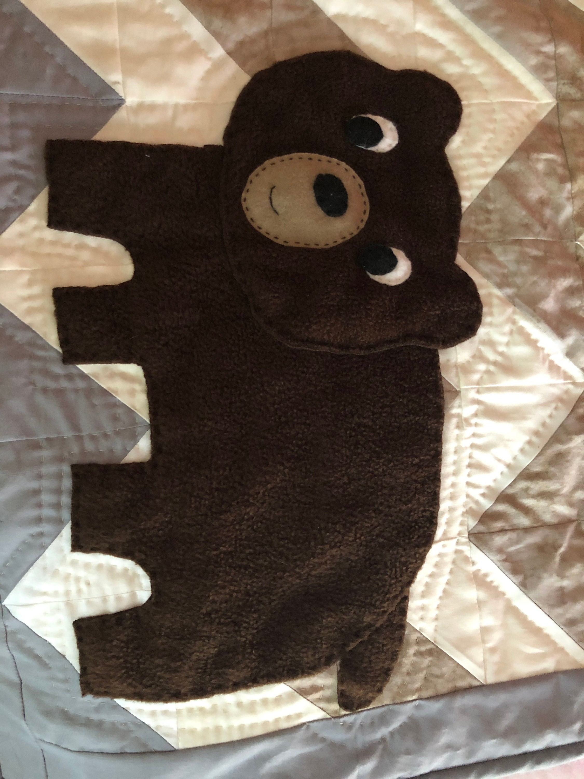 Baby Quilt, Brown Bear Quilt , Chevron Quilt Etsy UK