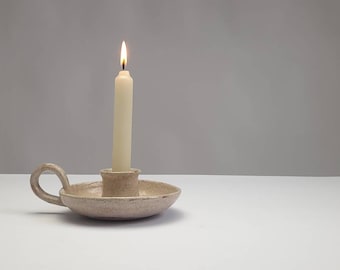 Handmade ceramic candle holder