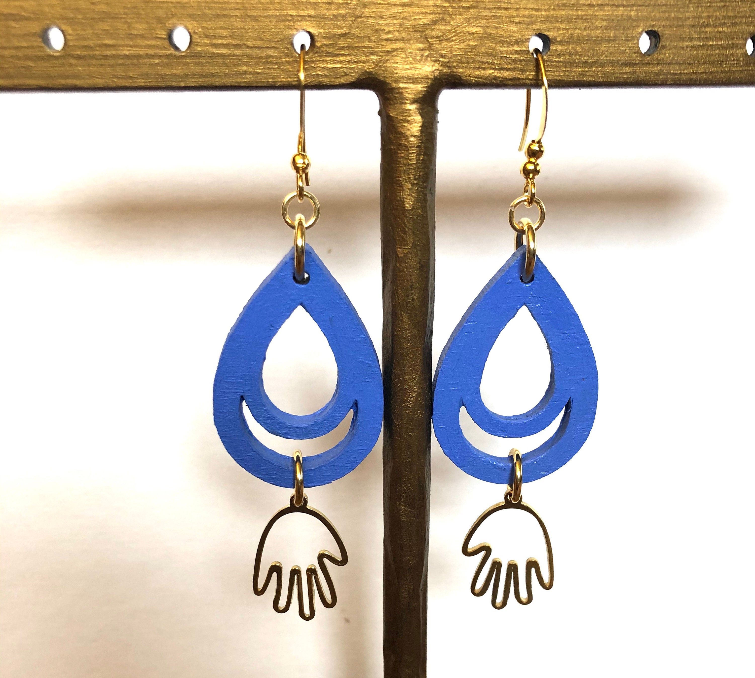 Jazz Hands Earrings in Periwinkle Etsy Canada