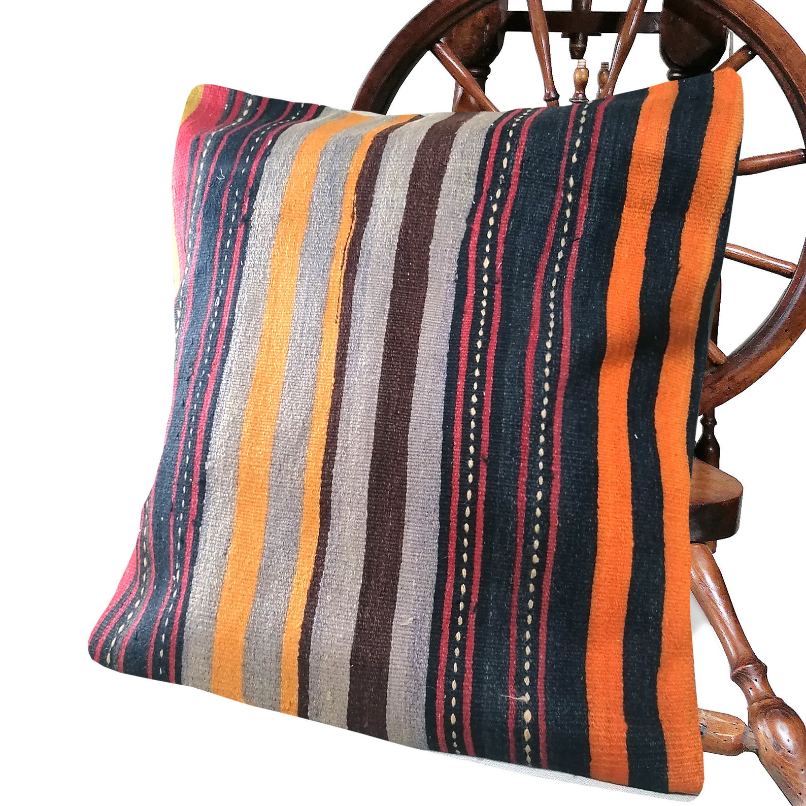 HandCrafted Kilim Antique Kilim Seat Cushion Cover Pillow Wool Etsy