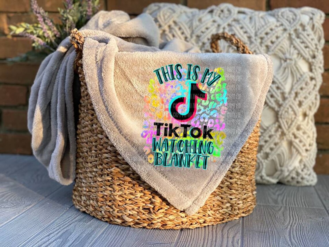 Tiktok watching blanket sublimation transfer Blanket Etsy