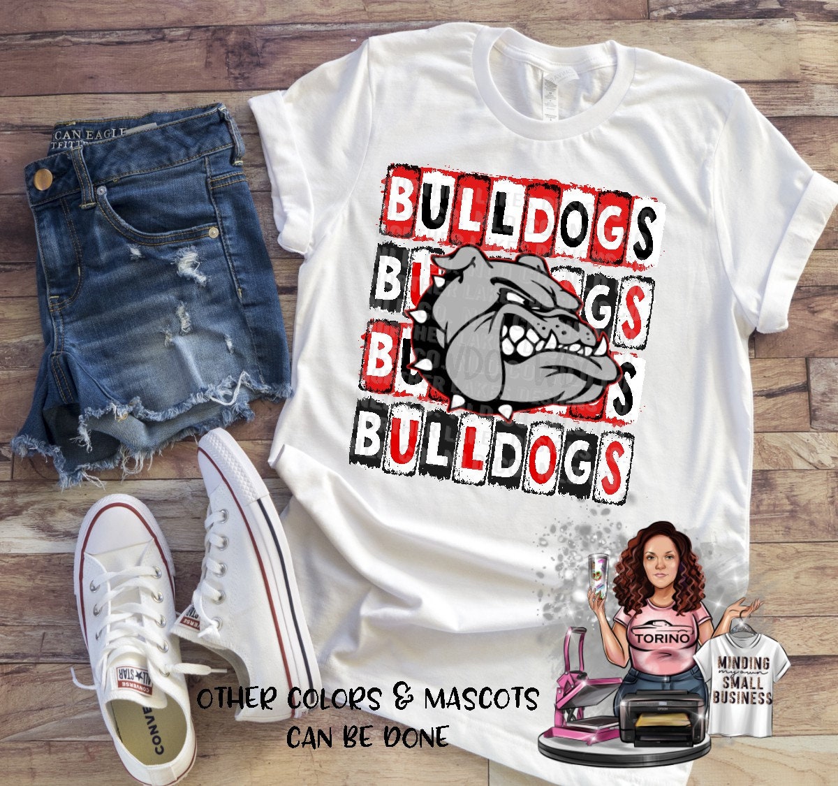 Bulldogs Shirt Team mascot shirt School team hoodie Etsy