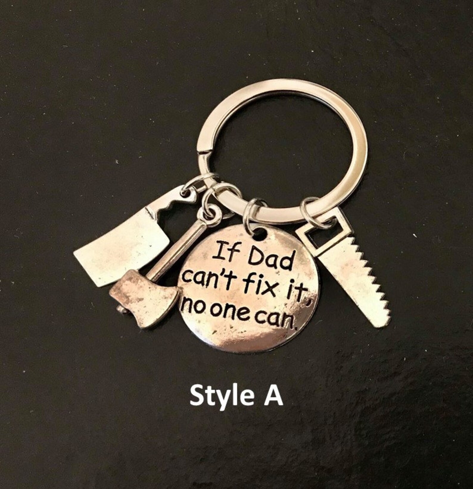 Dad Keychain Fathers Day Gift Custom Keychain Personalized Etsy